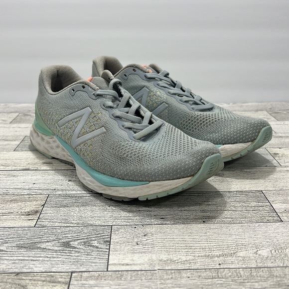 New Balance Fresh Foam 880 V10 Grey/Blue Running Lace Up Sneakers Athletic - Picture 2 of 12